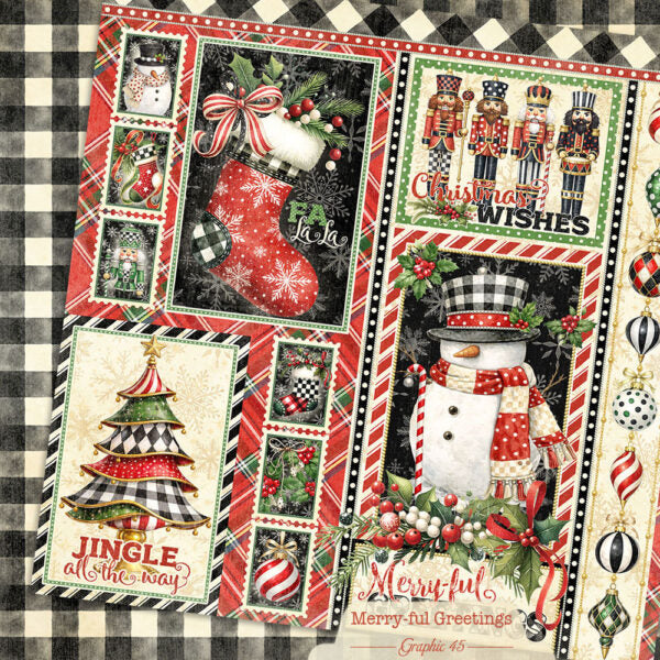 Graphic 45 Merry-ful Greetings 12×12 Collection Pack