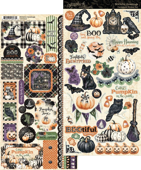Graphic 45 BOOtiful Greetings Sticker Set