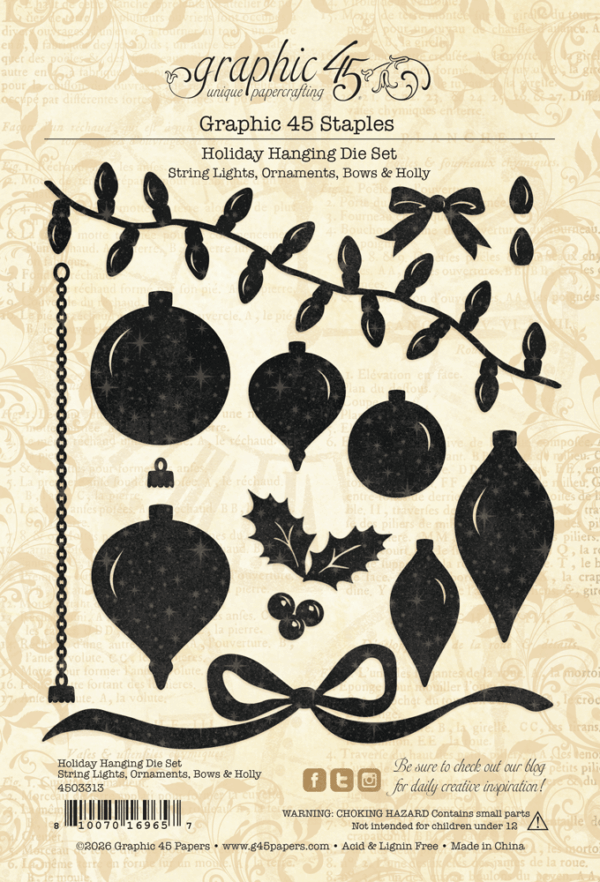 Graphic 45 - Holiday Hanging Die Set