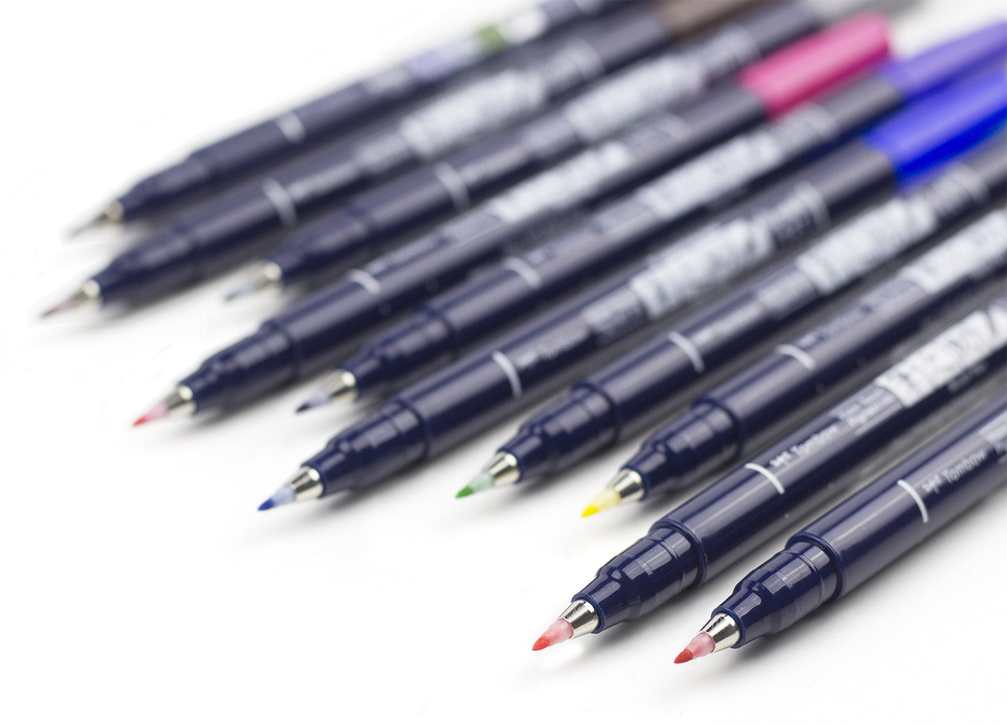 Fudenosuke Colors Hard Tip Brush Pens 10/Pkg