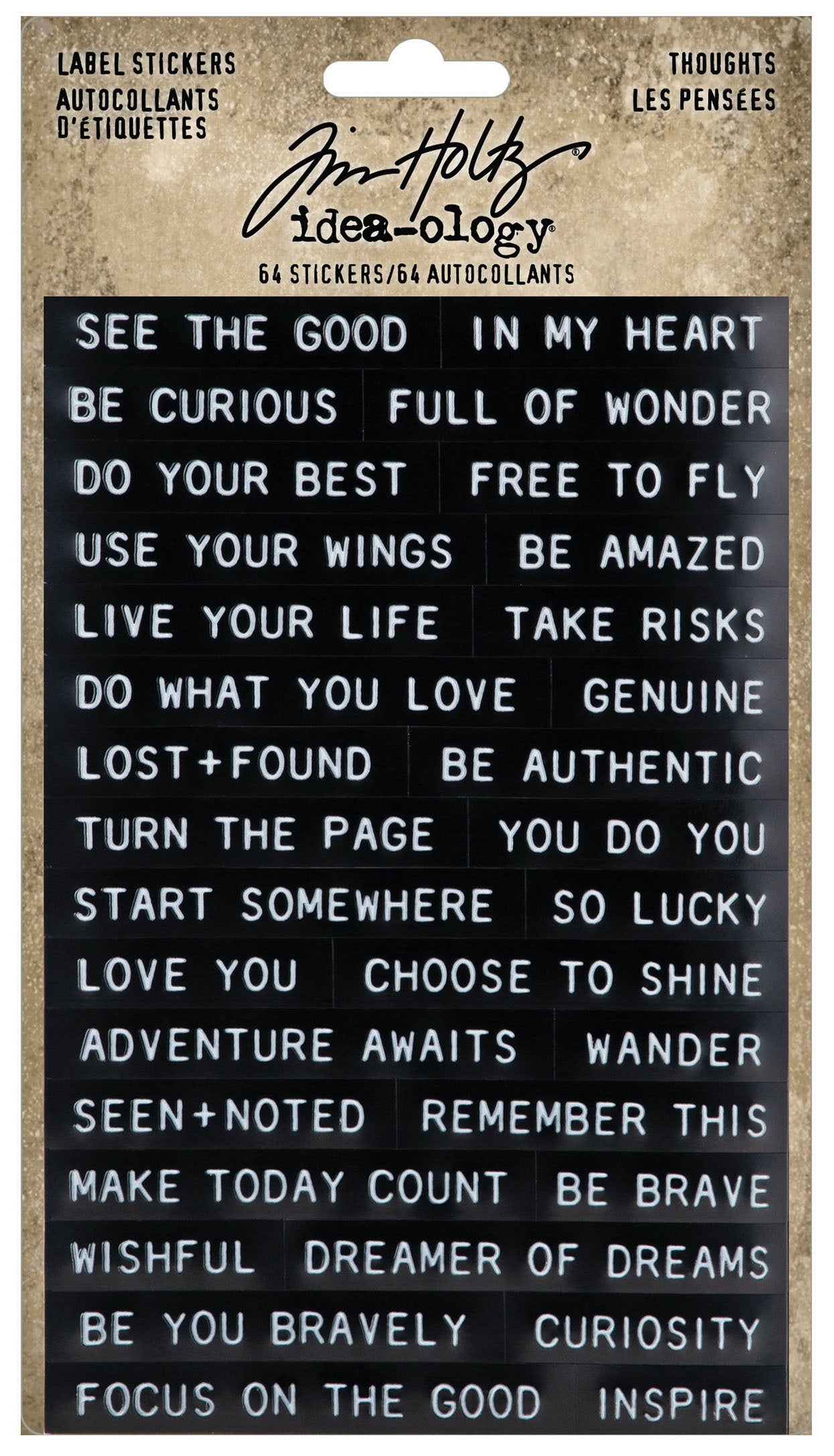 Idea-Ology Sentiments Label Stickers - Thoughts