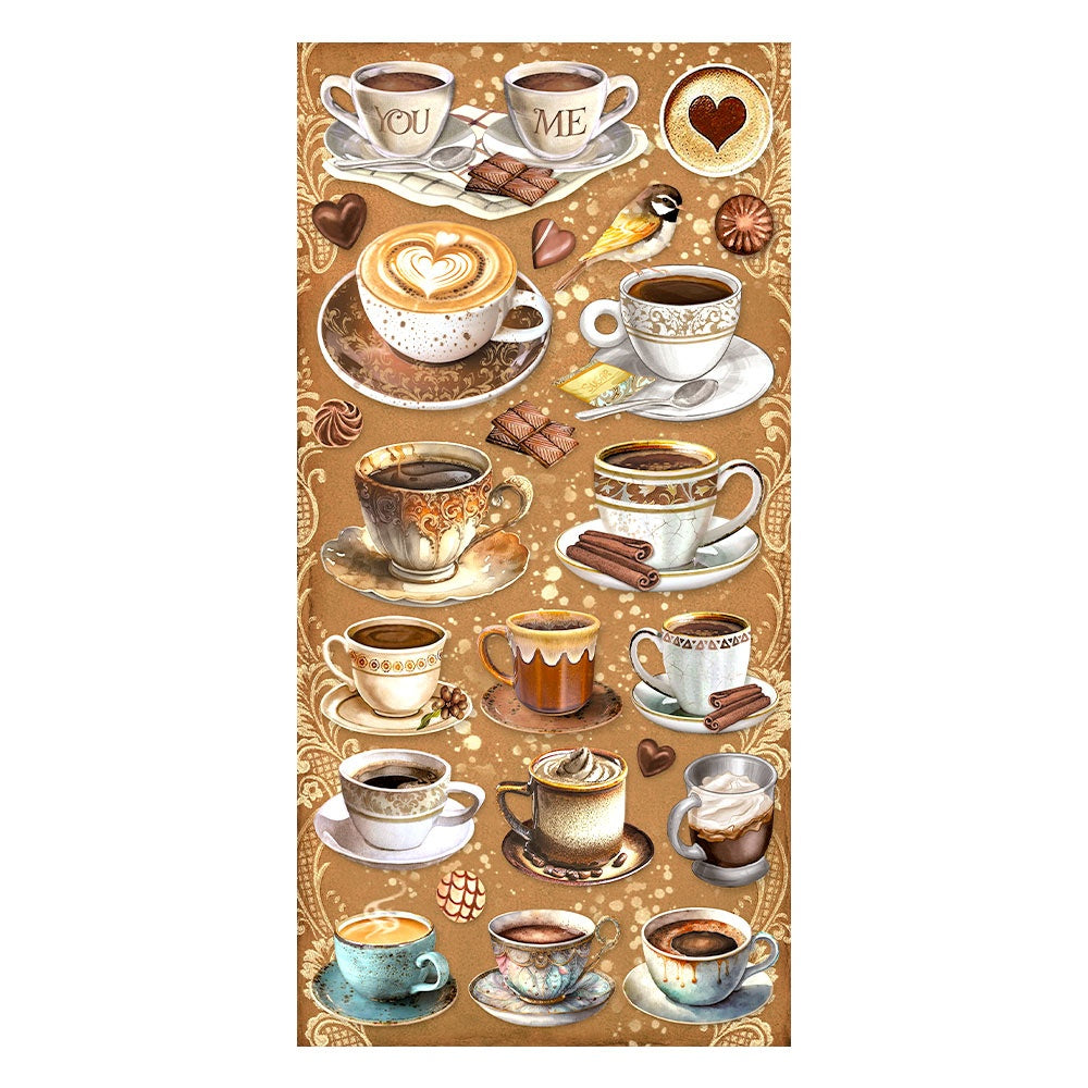 Coffee & Chocolate Stamperia Collectables 6"X12" 10/Pkg