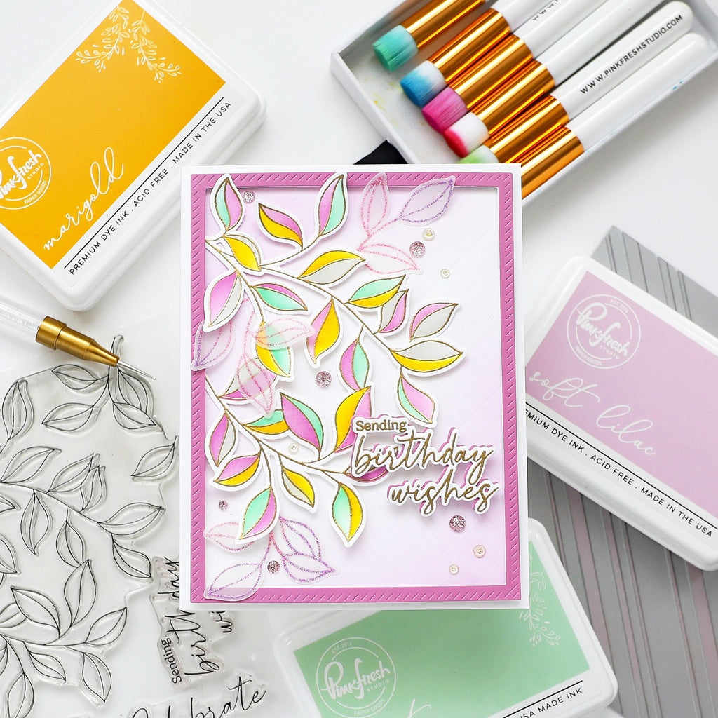 Pinkfresh Studio Diagonal Plaid Press Plate