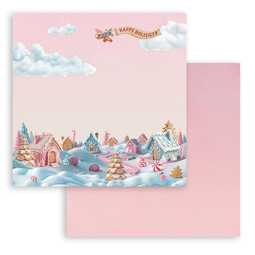 Stamperia Christmas Candy Pad 8"X8" 10/Pkg