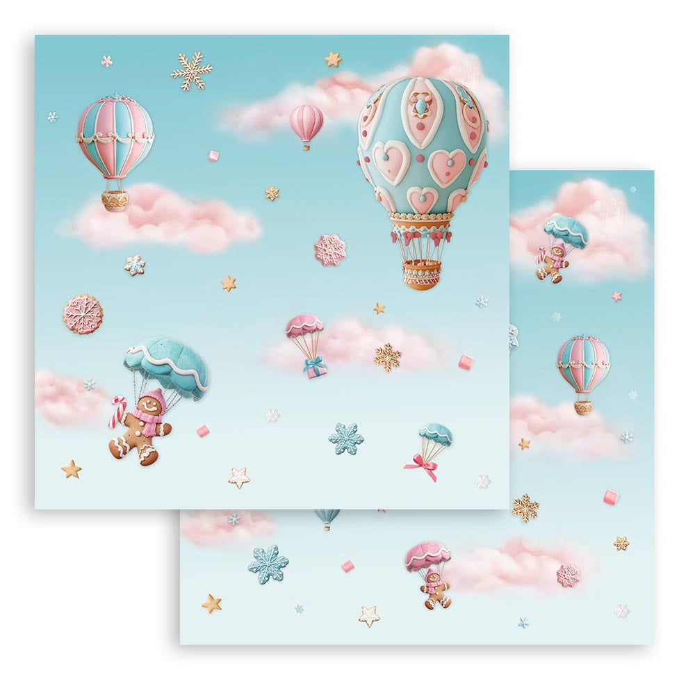 Stamperia Christmas Candy Pad 8"X8" 10/Pkg