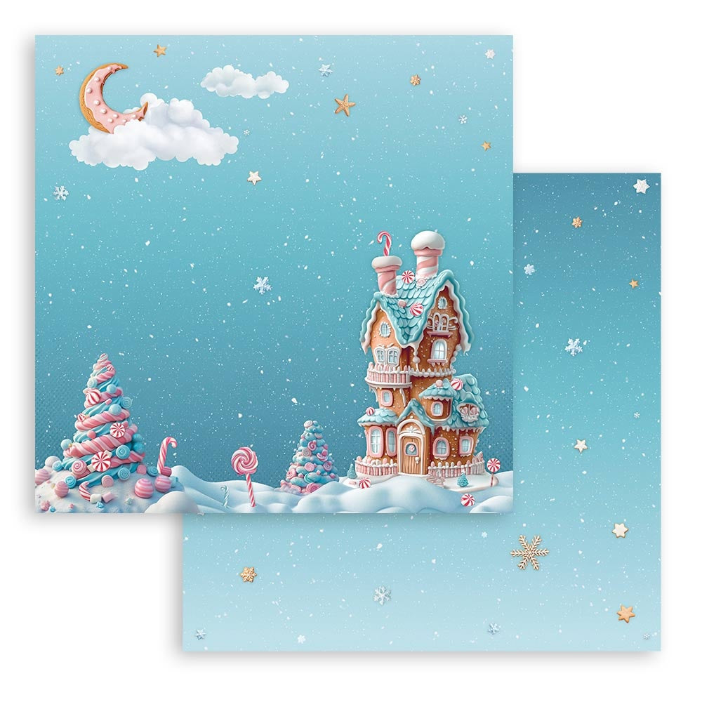 Stamperia Christmas Candy Pad 8"X8" 10/Pkg
