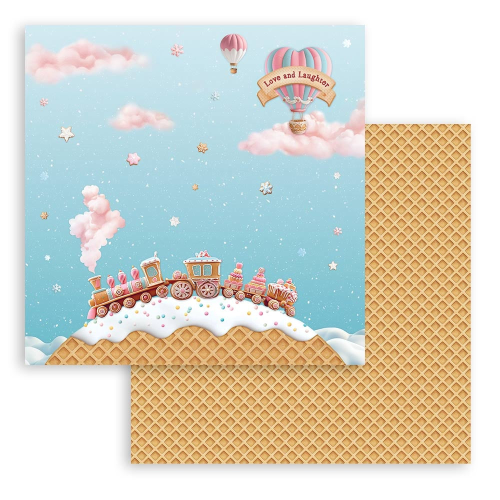 Stamperia Christmas Candy Pad 8"X8" 10/Pkg