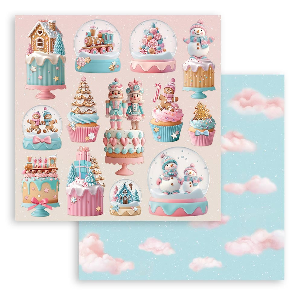 Stamperia Christmas Candy Pad 8"X8" 10/Pkg
