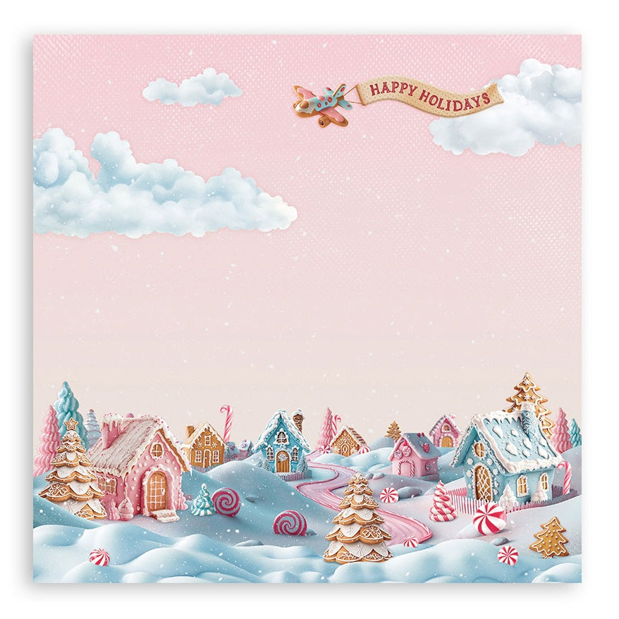 Stamperia Candy Christmas Single-Sided Paper Pad 8"X8"