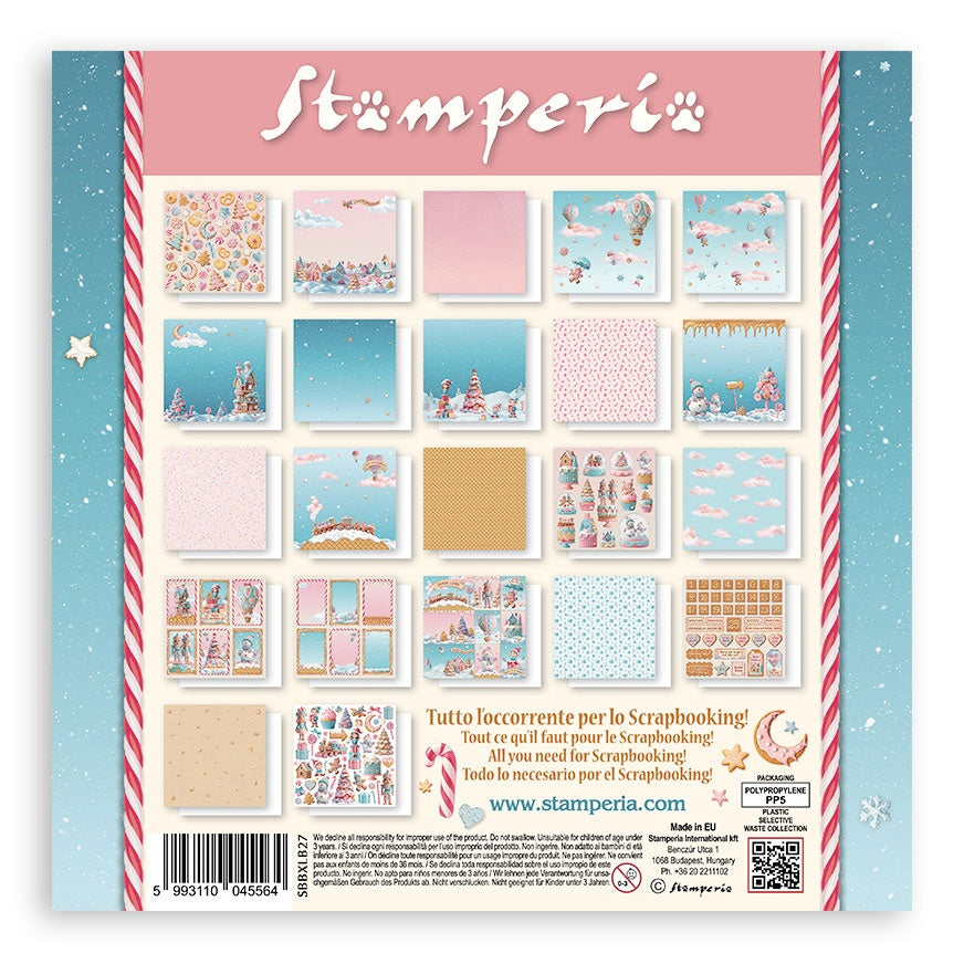 Stamperia Candy Christmas Single-Sided Paper Pad 12"x12"