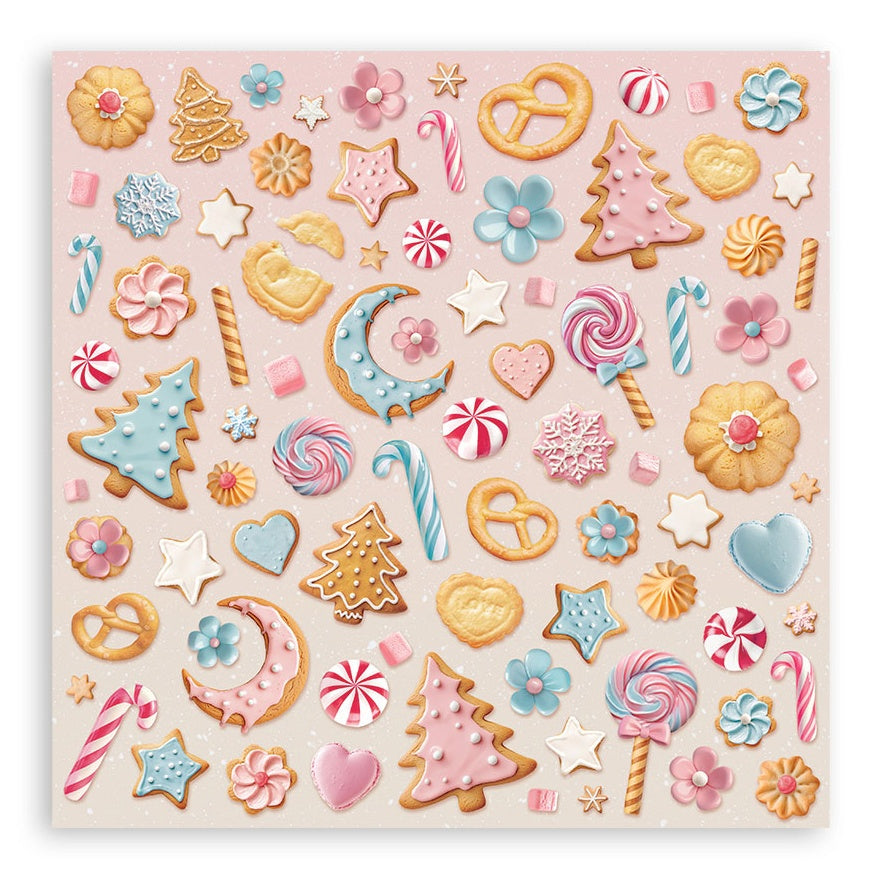 Stamperia Candy Christmas Single-Sided Paper Pad 12"x12"