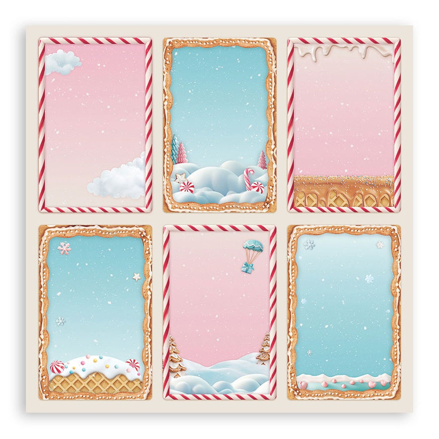 Stamperia Candy Christmas Single-Sided Paper Pad 12"x12"