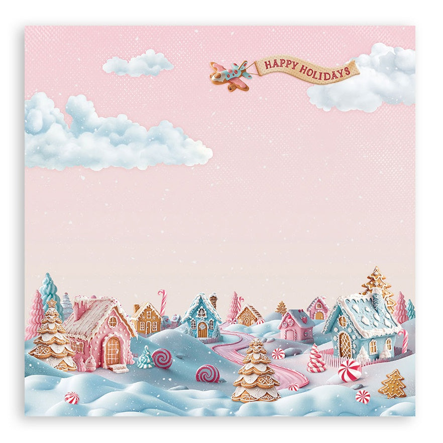 Stamperia Candy Christmas Single-Sided Paper Pad 12"x12"