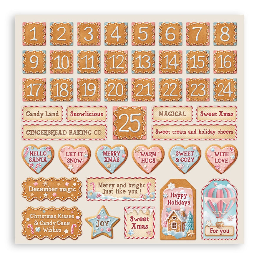 Stamperia Candy Christmas Single-Sided Paper Pad 12"x12"