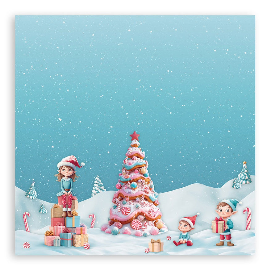 Stamperia Candy Christmas Single-Sided Paper Pad 12"x12"