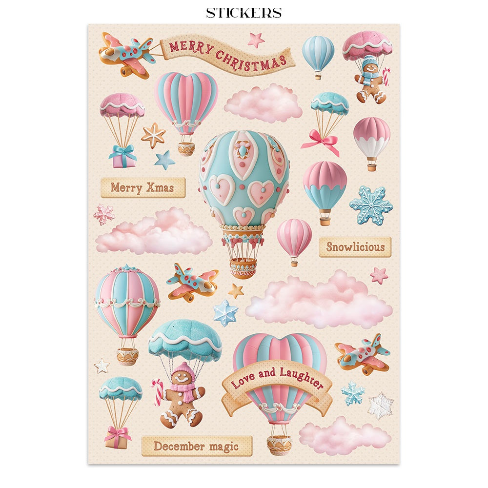 Stamperia Candy Christmas Junk Journal Stickers, Cut-outs & Backgrounds
