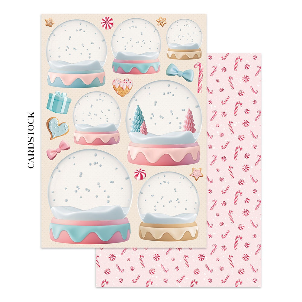 Stamperia Candy Christmas Junk Journal Stickers, Cut-outs & Backgrounds
