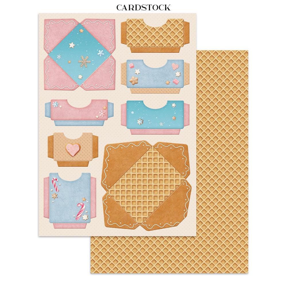 Stamperia Candy Christmas Junk Journal Stickers, Cut-outs & Backgrounds
