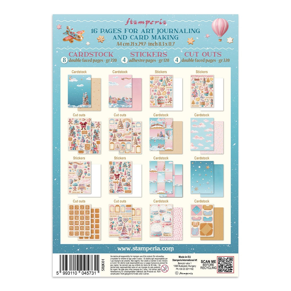 Stamperia Candy Christmas Junk Journal Stickers, Cut-outs & Backgrounds