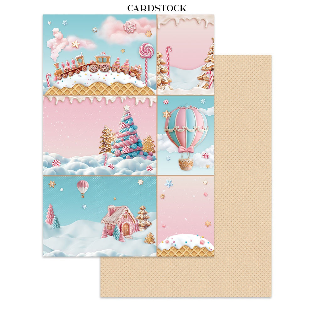 Stamperia Candy Christmas Junk Journal Stickers, Cut-outs & Backgrounds