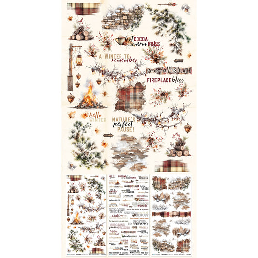 49 And Market Essential Rub-On Transfer Set - Timber and Tweed