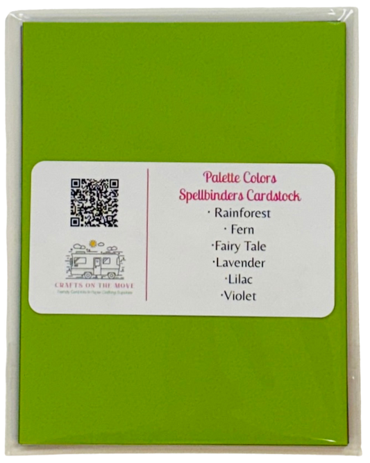 Spellbinders ColorWheel A2 Purple Floral Cardstock Panels