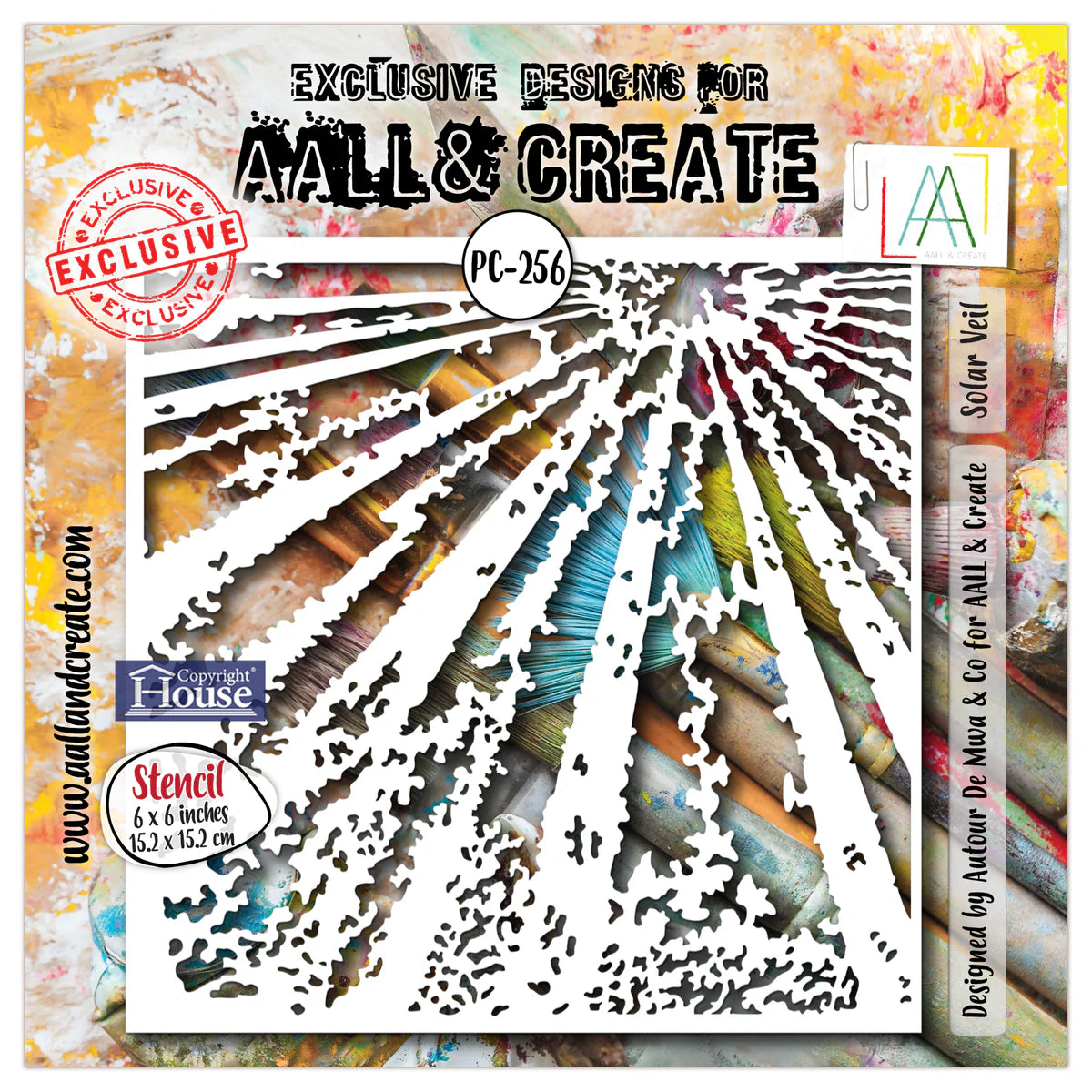 AALL and Create - 6"x6" Stencil - Solar Veil