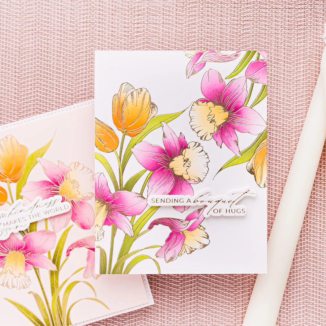 flower background for card making