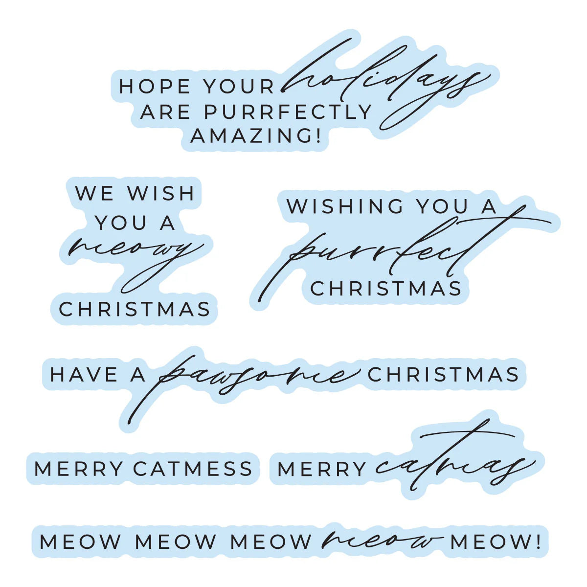 Spellbinders Meowy Christmas Sentiments Press + Foil Plates & Die Set