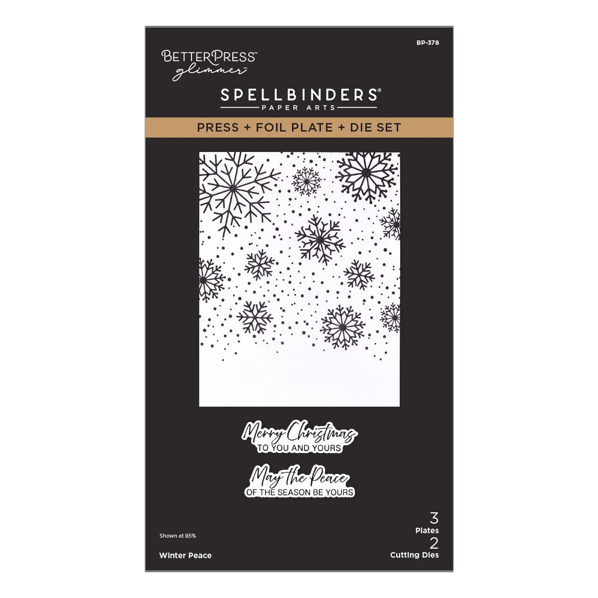 Spellbinders Winter Peace Press + Foil Plate & Die Set