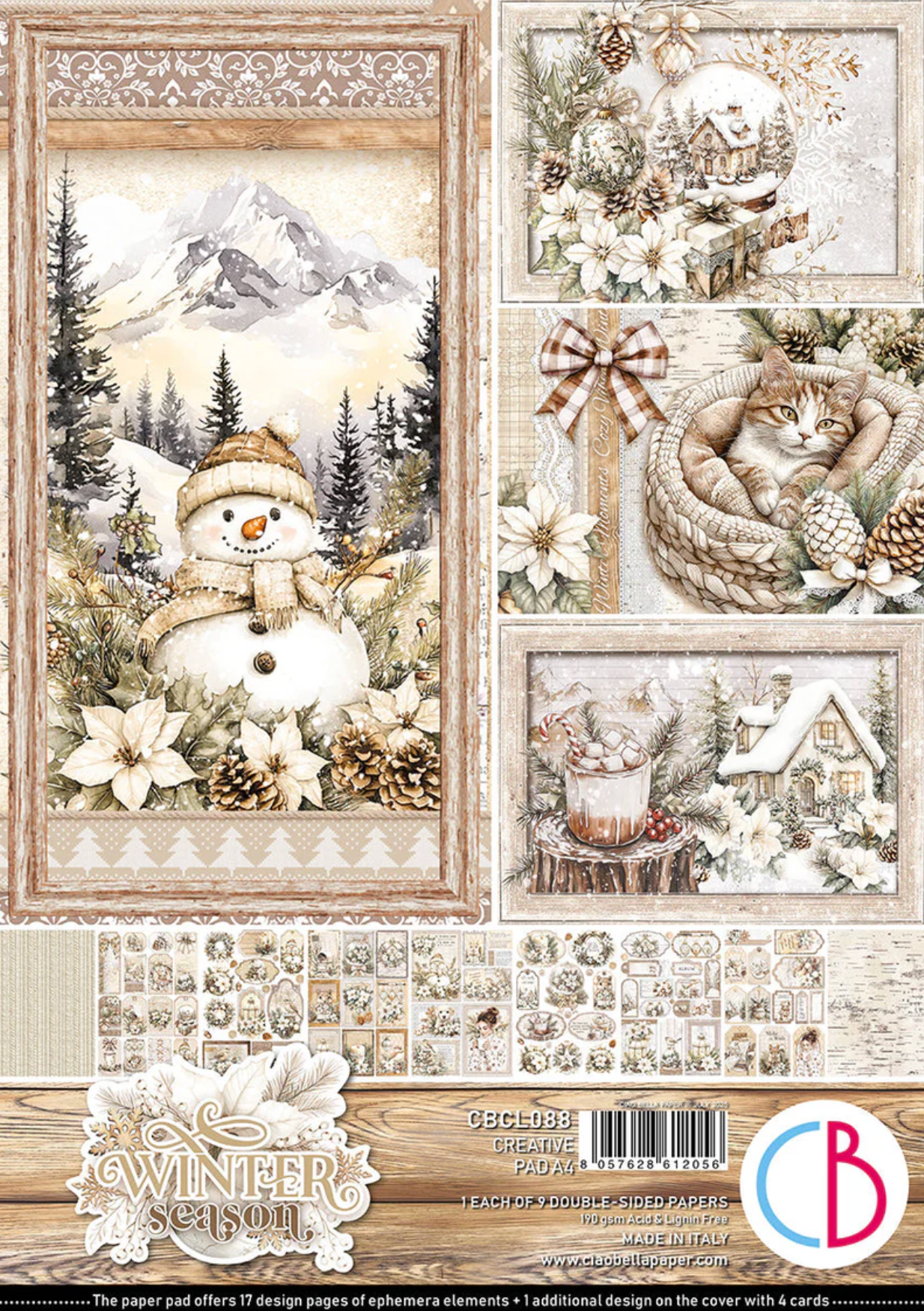 Winter Season Creative Pad A4 9/Pkg