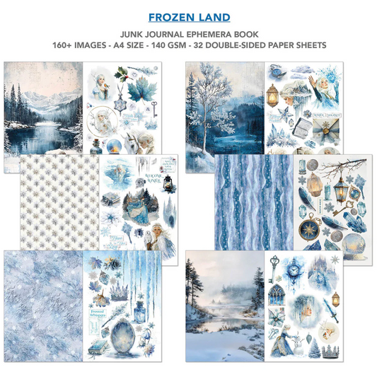 Ciao Bella Frozen Land Junk Journal Ephemera Book A4 32/Pkg