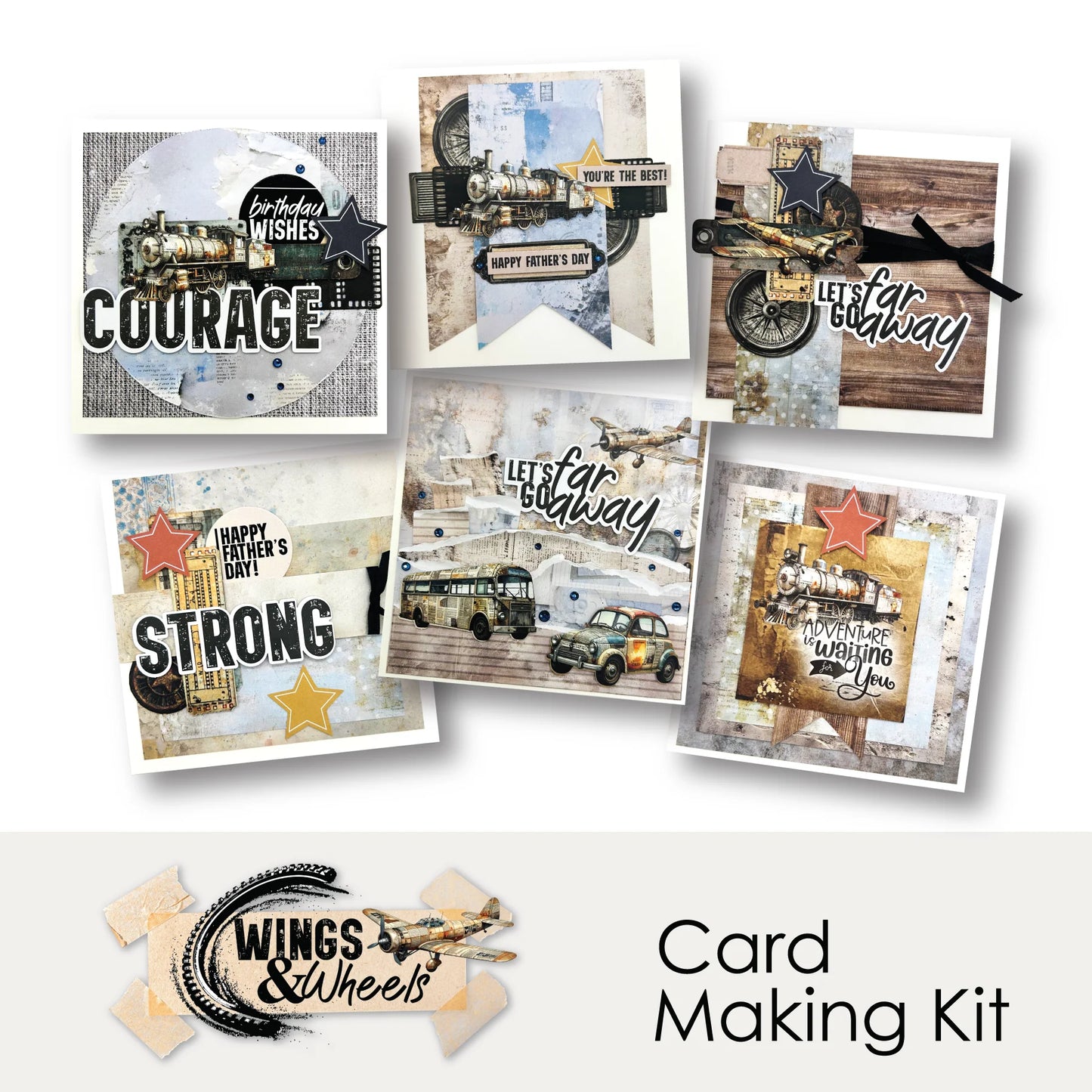 Uniquely Creative Wings & Wheels Card Making Kit