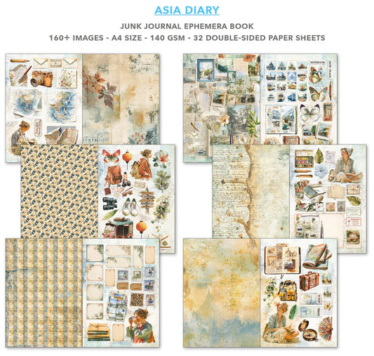 Ciao Bella Asia Diary Junk Journal & Ephemera Book
