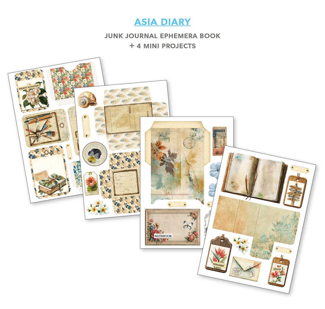 Ciao Bella Asia Diary Junk Journal & Ephemera Book