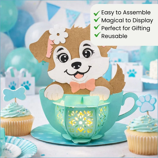 CrafTreat DIY Paper Lanterns - Pup in a Cup