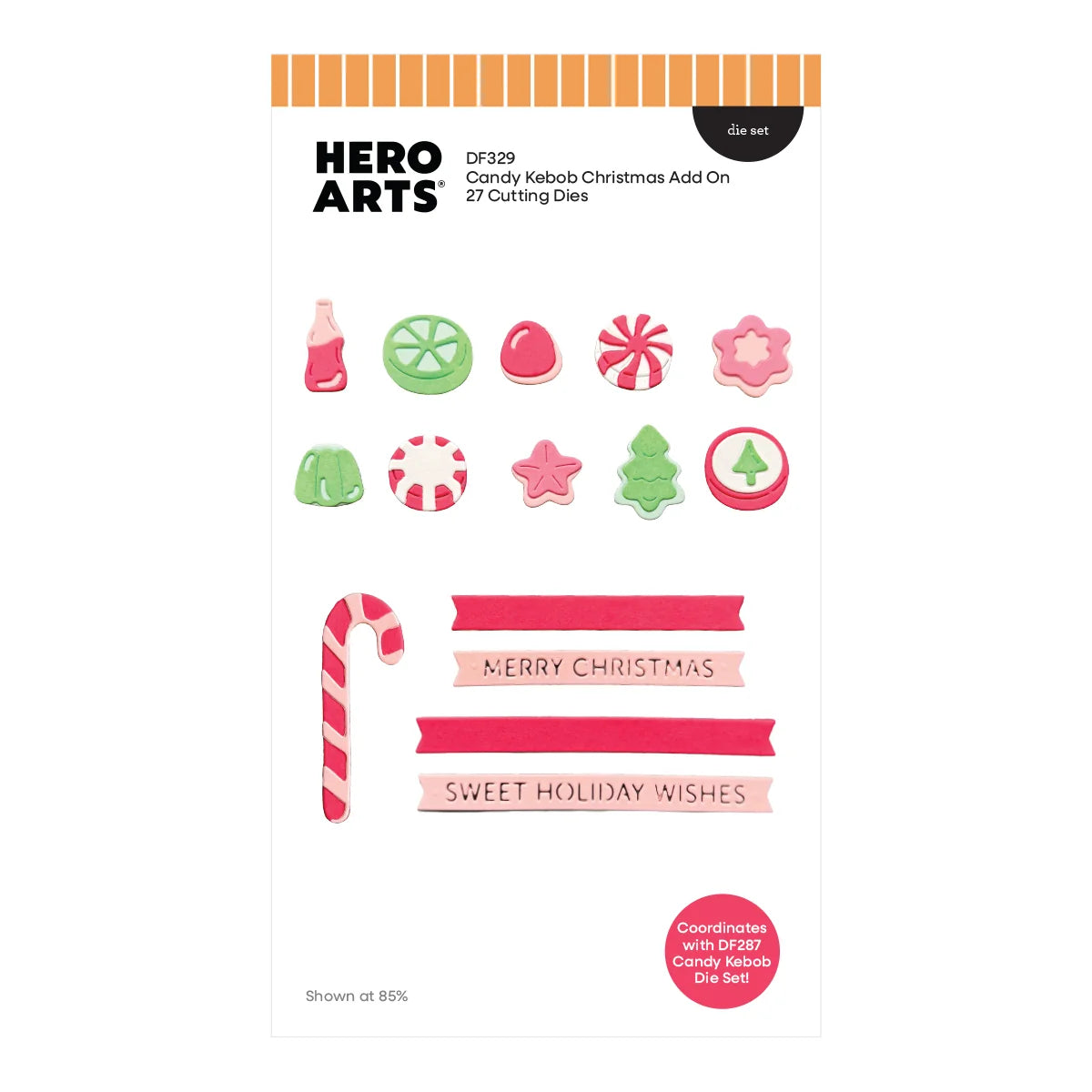 Hero Arts Candy Kebob Christmas Add-On Die Set by Carly Tee