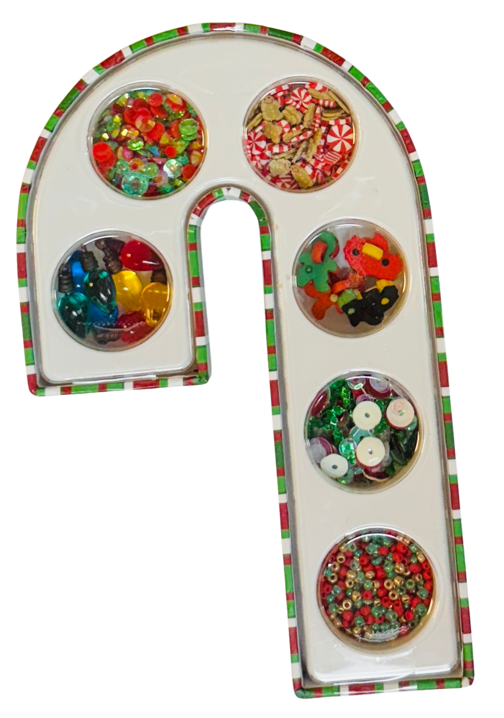 Buttons Galore and More Candy Cane Gift Box Assorted Sprinkletz