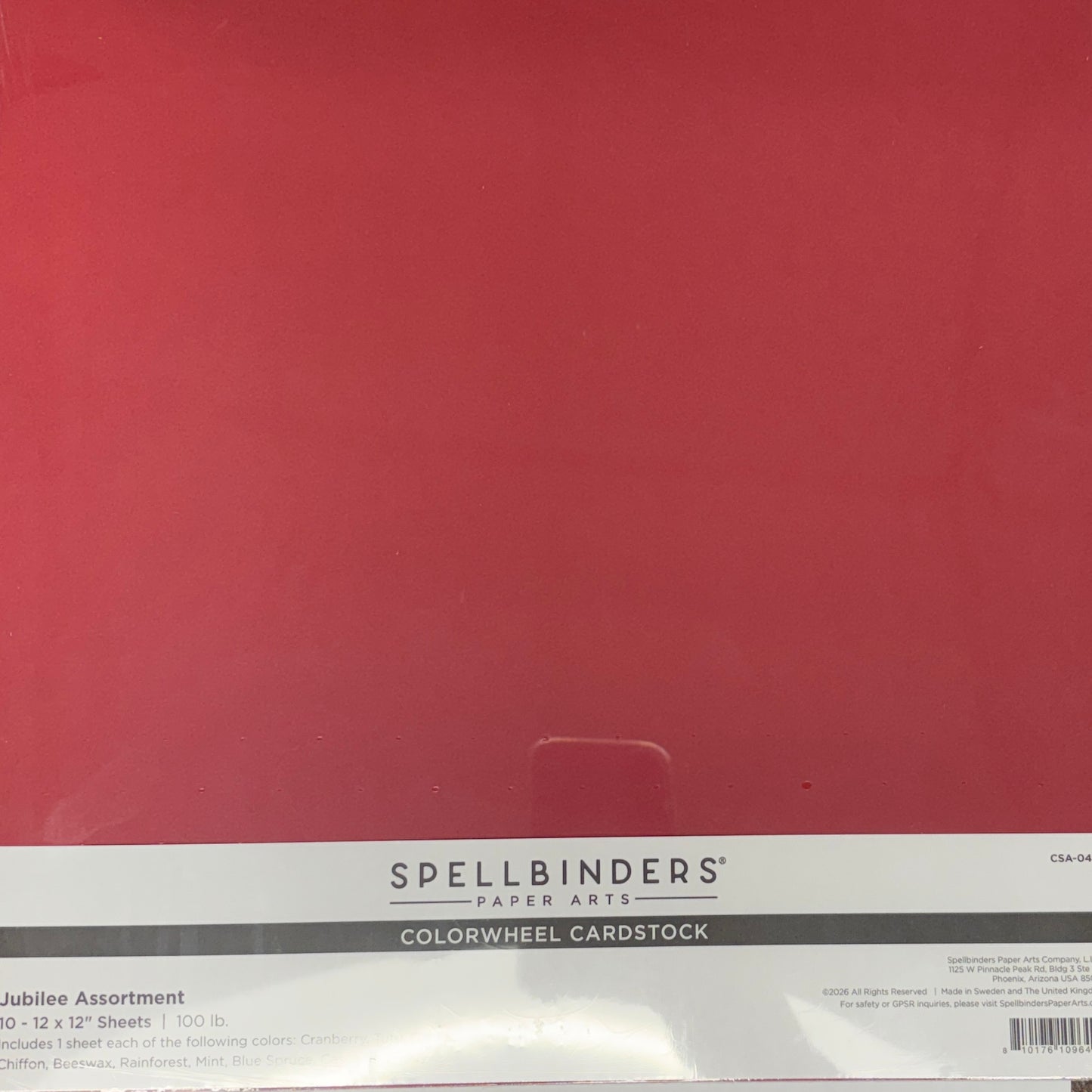Spellbinders Jubilee ColorWheel Cardstock Assortment 12" x 12"