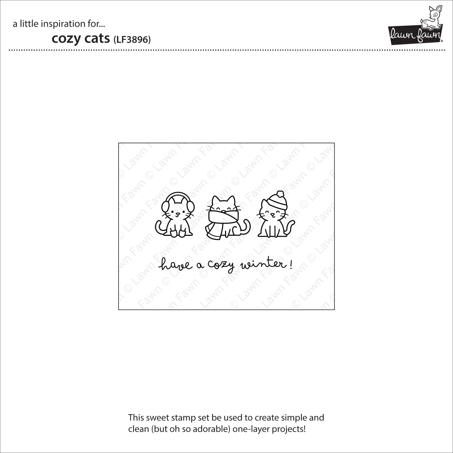 Lawn Fawn Cozy Cats Bundle