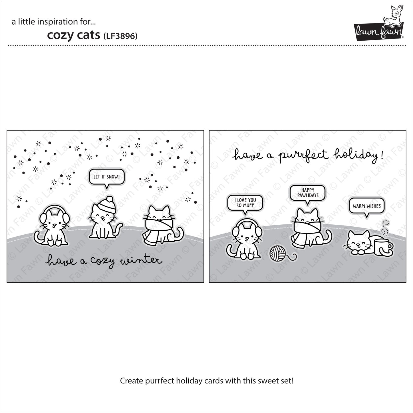 Lawn Fawn Cozy Cats Bundle
