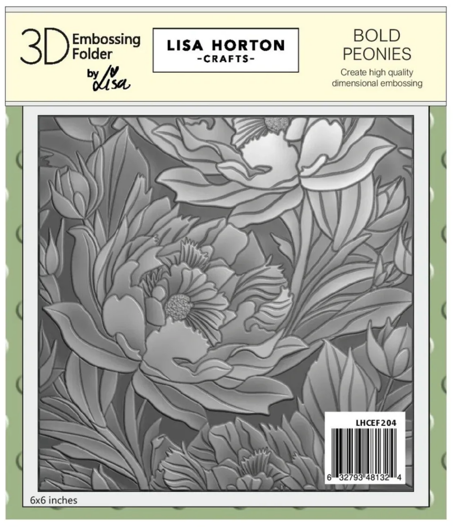 3D embossing folder with floral design by Lisa Horton Crafts on a white background