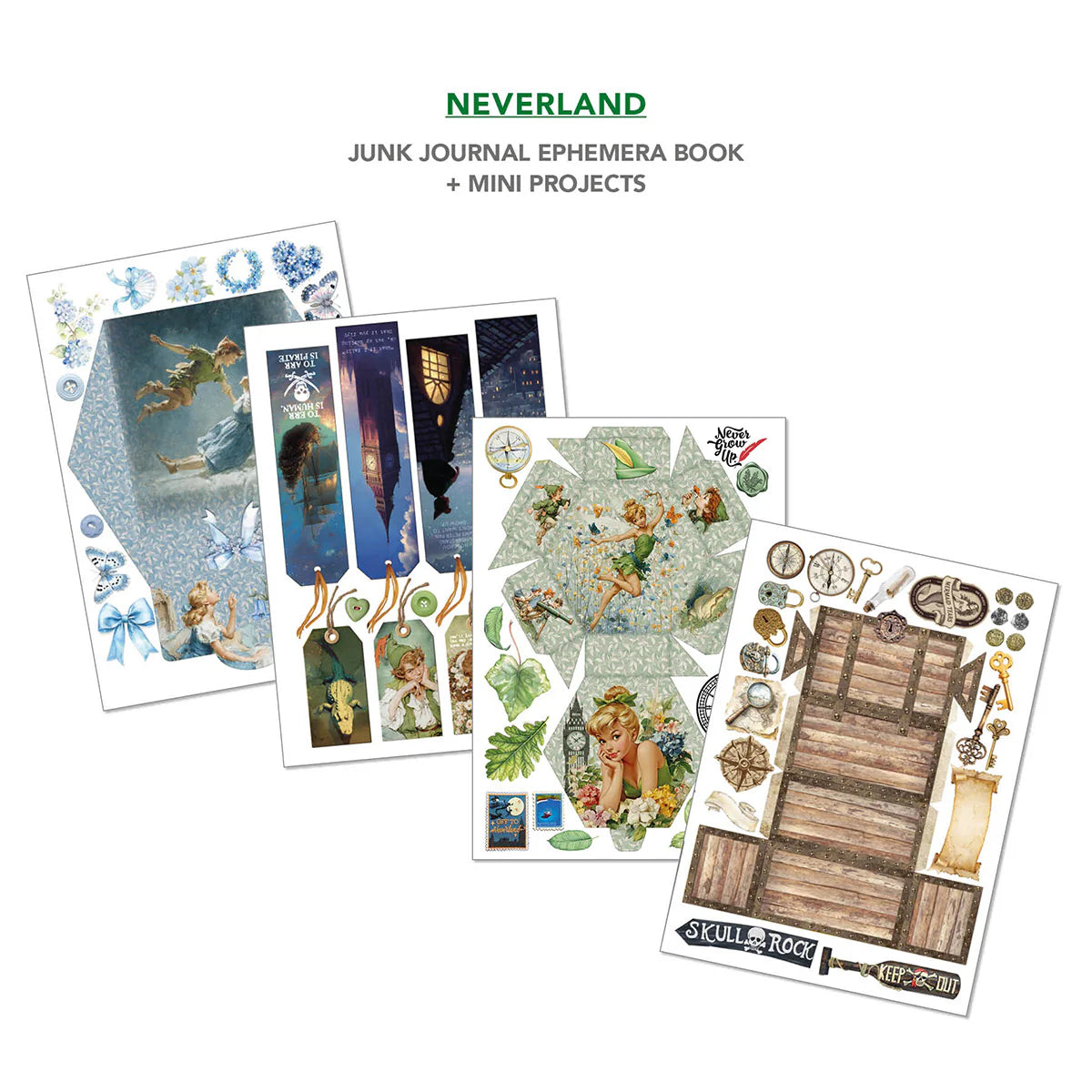 Ciao Bella Neverland Junk Journal & Ephemera Book A4 32/Pkg