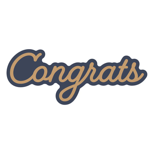 Congrats die sentiment shadow and font for cardmaking