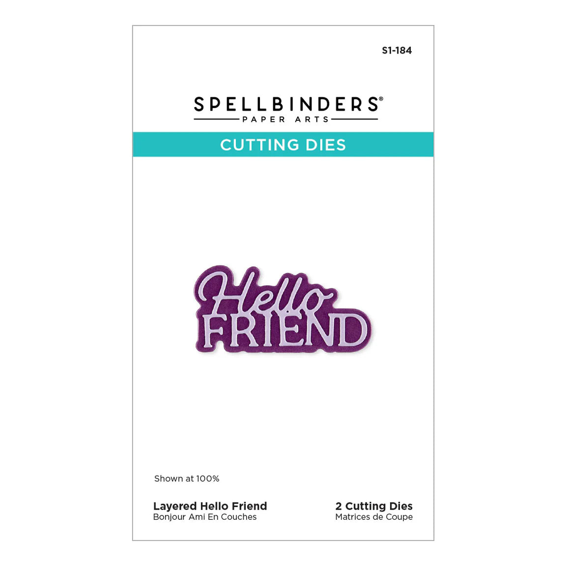 Spellbinders Layered Hello Friend Etched Dies