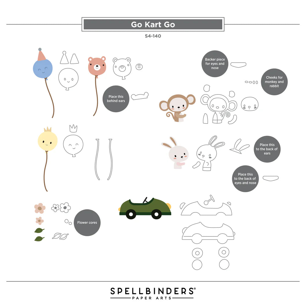 Spellbinders Go Kart Go Etched Dies