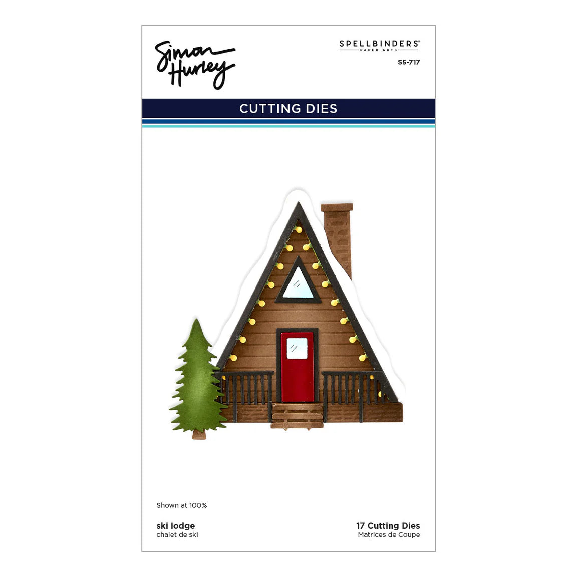 Spellbinders ski lodge die set pretty package of assembled lodge