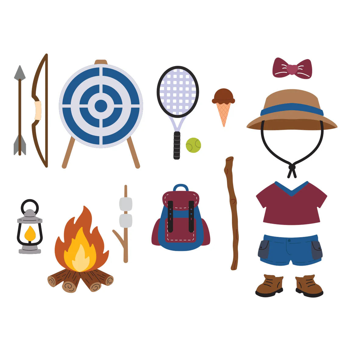 Camp themed die set for critter cards and projecrts