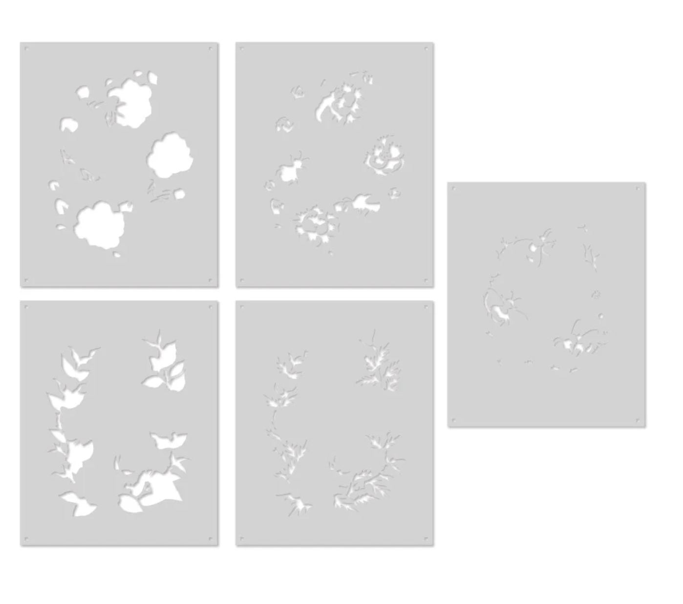 Bee Florals Window Stencils & Dies