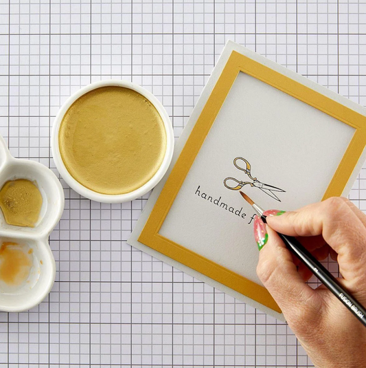 Yasutomo Pale Gold Japanese Watercolor